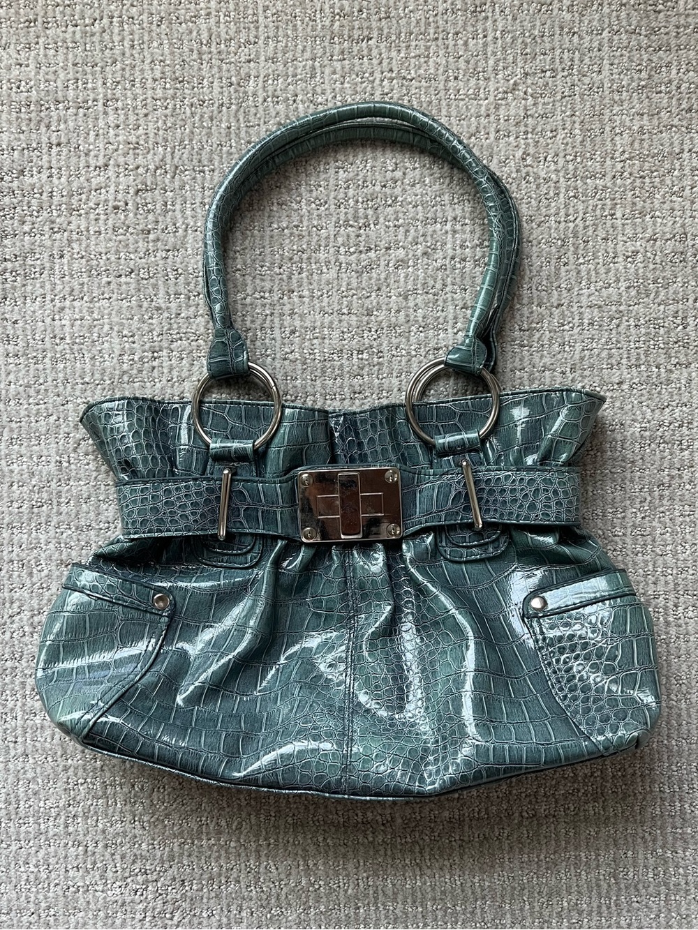Teal Oversized Slouchy Purse